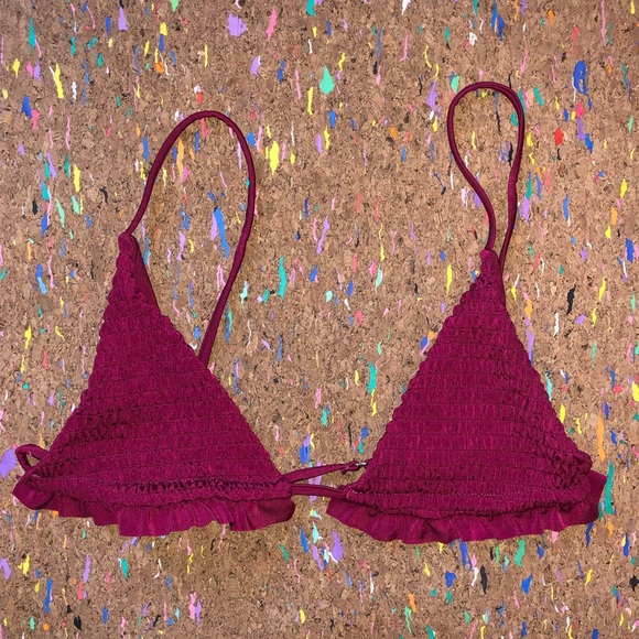 Zaful Ruched Triangle String Bikini Top - Picture 5 of 6